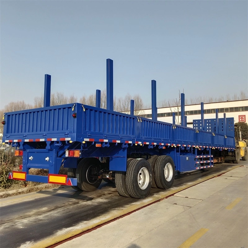 Newly Manufactured 2X 30-50 Tonnes Good Quality Heavy Load Disc Braking Side Wall Semi Trailer